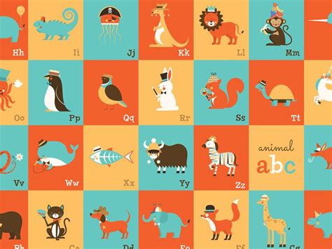 Animal Alphabet Animal Alphabet Alphabet Design Illustration