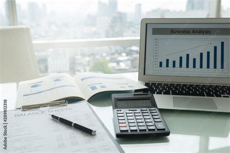 accounting office desk Stock Photo | Adobe Stock