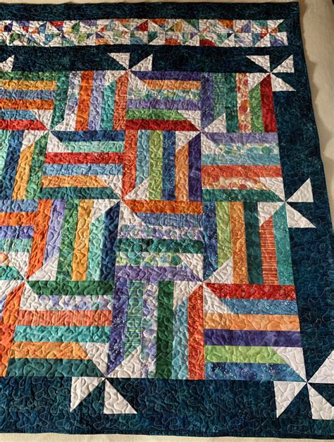 Jelly Roll Sizzle Lap Quilt Bright Colors Twin Full Bed Quilt Etsy