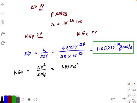 Solved Calculate The Uncertainty In The Momentum Of A Proton Which Is