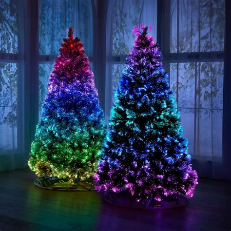 The Flocked Northern Lights Tree Hammacher Schlemmer