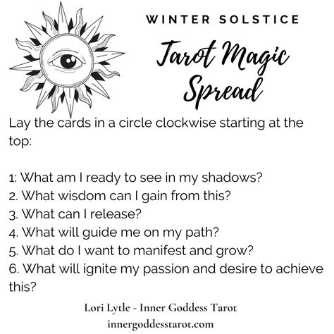 A Tarot Spread For The Winter Solstice Inner Goddess Tarotinner