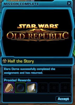 SWTOR Crafting Missions