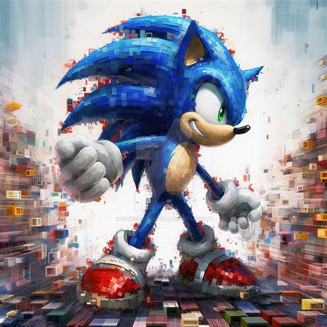 Sonic The Hedgehog Pixel Art by CodeCraftedArt on DeviantArt