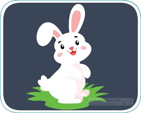 Rabbit Clipart Cute Floppy Eared White Rabbit Clipart