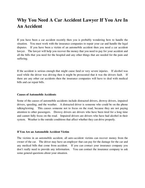 Ppt Why You Need A Car Accident Lawyer If You Are In An Accident