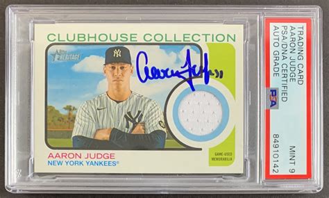 Lot Detail Aaron Judge Signed Topps Clubhouse Collection Trading