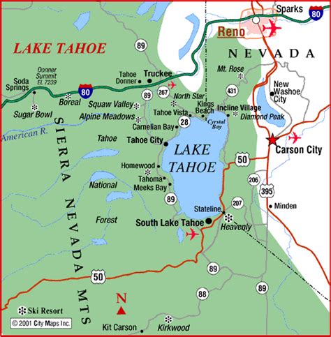 Lake Tahoe S Map – Verjaardag Vrouw 2020