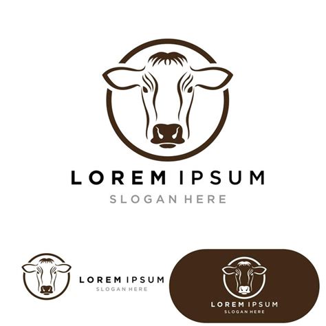 Premium Vector Cow Head Symbols And Logo Vector Template