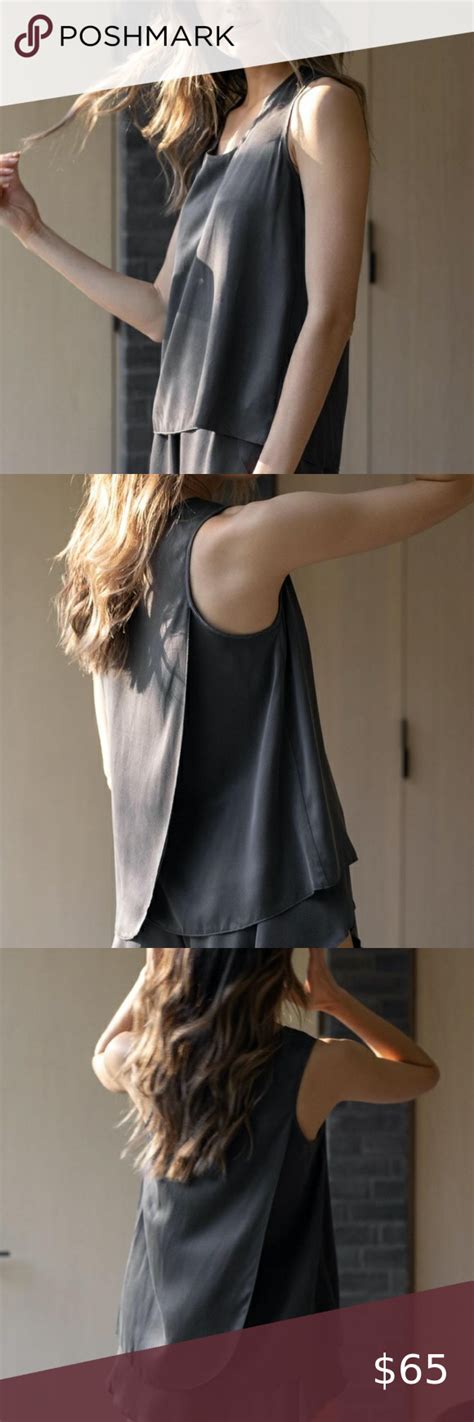 Lunya Washable Silk Tank Top • Gray • M Silk Tank Top Silk Tank Tank Tops