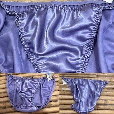 VINTAGE SATIN STRING BIKINI PANTY W BOWS Dead Stock BY DELICATES Sz EBay