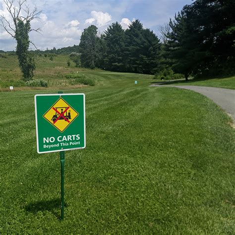 No Carts Beyond This Point Sign Lawn Sign And Stake Kit