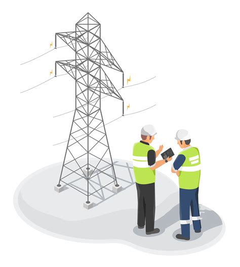 Electricity Engineer or Inspector using tablet inspecting and