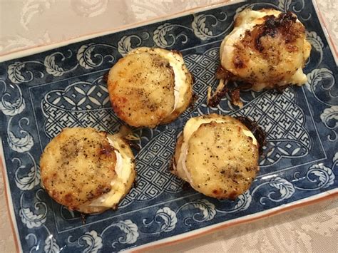 Mini blinis gratinés au chèvre et au miel Les Papilles de Karen