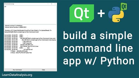 Create A Simple Python App To Run Command Lines Commands Pyqt