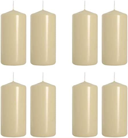 Spaas Tray Of 20 Unscented Pillar Candles 38 110 Mm 13 Hours Ivory