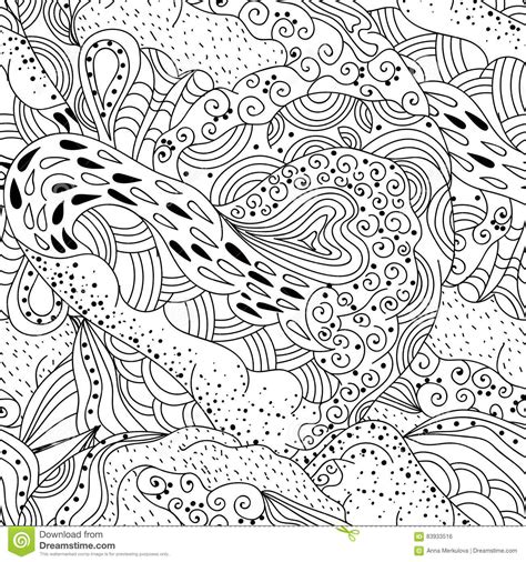 Seamless Doodle Pattern Stock Vector Illustration Of Ornate 83933516