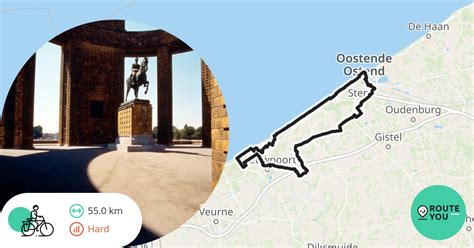 Oostduinkerke Oostende Oostduinkerke Recreatieve Fietsroute RouteYou