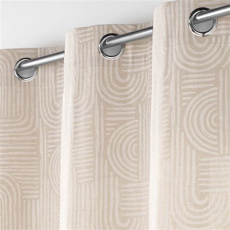 Rideau Oeillets 140 X 280 Cm Pandore Blanc Rideau Voilage Store