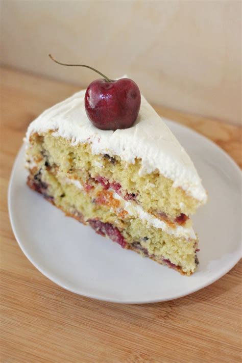 Cherry Cake With Vanilla Buttercream Seek Satiation Delicious Cake