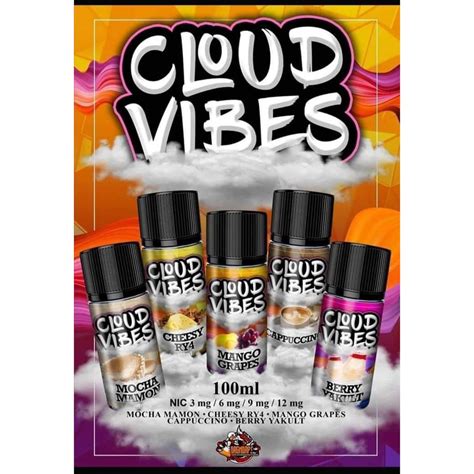 Cloud Vibes 100ml Vape Juice 3mg E Liquid Vaping Low Strength High Vg