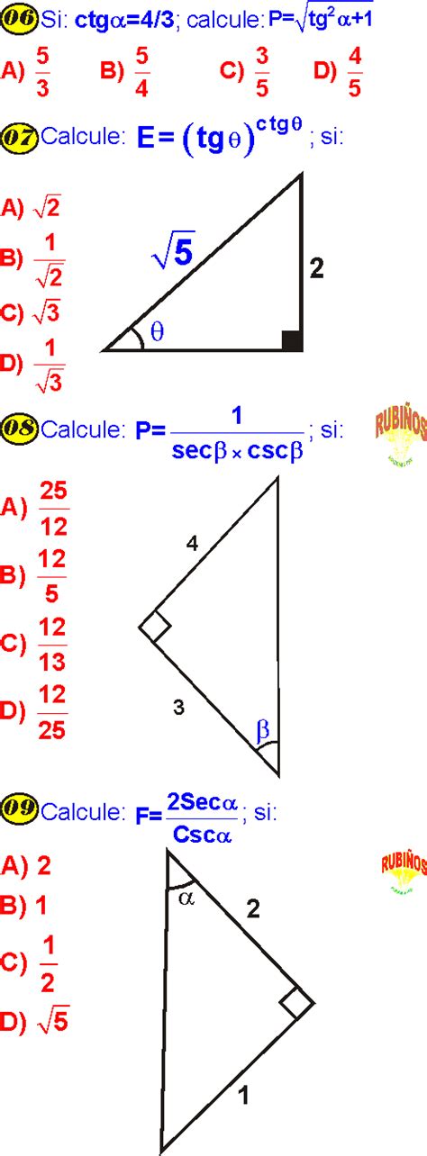 Razones Trigonom Tricas Ejemplos Y Ejercicios Resueltos