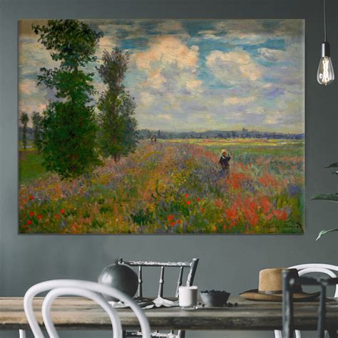 Poppy field Argenteuil by Monet Canvas Print or Poster | Canvas Art Rocks