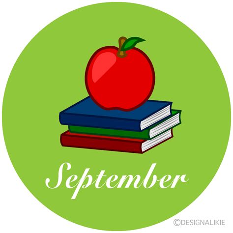 One Apple Clipart September