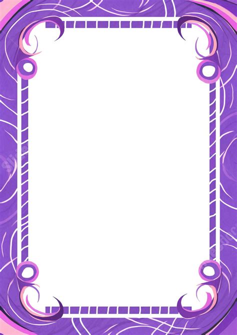 Bordure de Page Cadres De Cercle Violet Word à Imprimable Slidesdocs