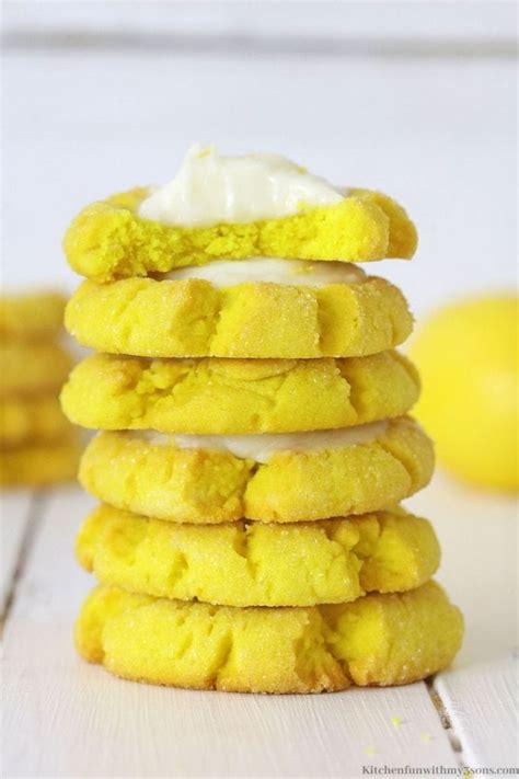 Lemon Cookies With Cream Cheese Frosting Kitchen Fun With My 3 Sons