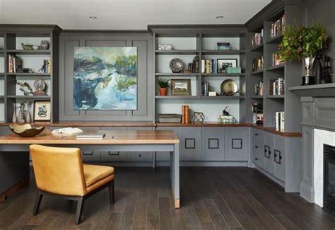 Trendy Gray Home Offices Combining Sophistication With Organization