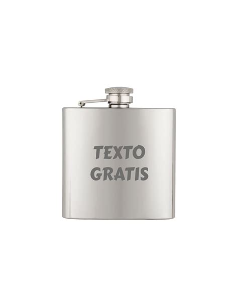 Petaca Acero Oz Personalizada Con Texto