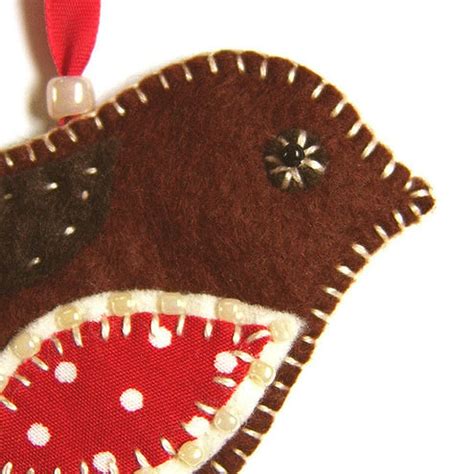 Reserved :Christmas Robin Decorations ... set of 2 - Folksy