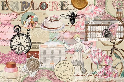 Ephemera collage background, vintage remix | Premium Editable Design - rawpixel