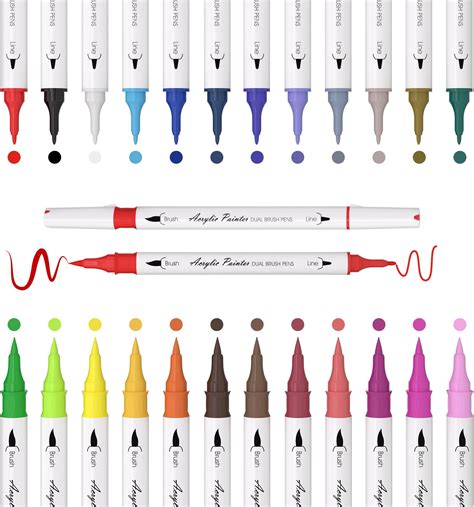 Amazon Mogyann Acrylic Paint Pens 24 Colors Dual Tip Paint