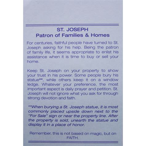 St. Joseph Home Selling Kit – Inspired Prayer Cards