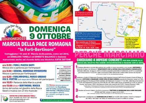 Domenica Ottobre Torna La Marcia Della Pace Della Romagna