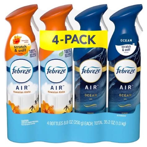 Febreze Air Effects Air Freshener Spray Pack Of 4 Hawaiian Aloha And Ocean Pack Of 4 Kroger