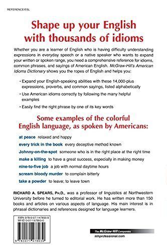 McGraw Hill S Dictionary Of American Idioms Dictionary McGraw Hill ESL