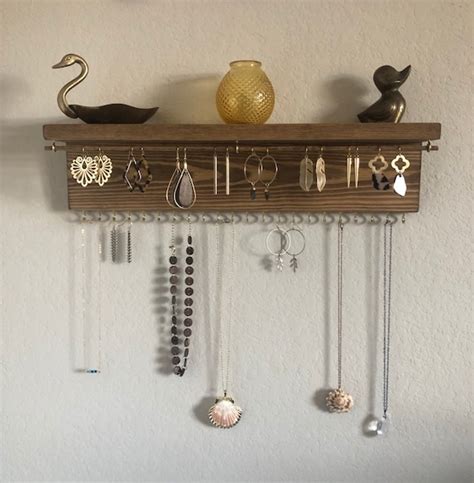 Jewelry Organizer Wall Mount Jewelry Holder Earring Holder - Etsy