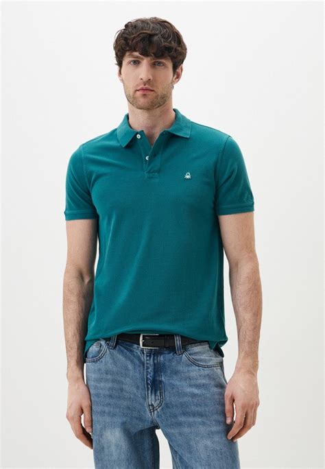 Поло United Colors of Benetton, цвет: бирюзовый, RTLADG959201 — купить ...