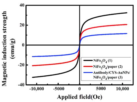 The Hysteresis Loop Of Nife O Nanoparticles Nife O Paper