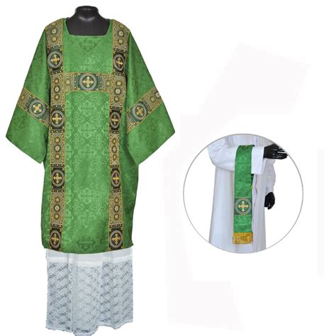 Green Sub Deacon Tunicle Vestment And Maniple Set Green American