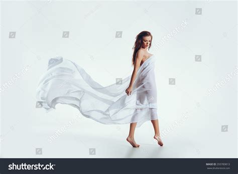 Sensual Brunette Nude Woman Covered Transparent Stock Photo 293789813 Shutterstock