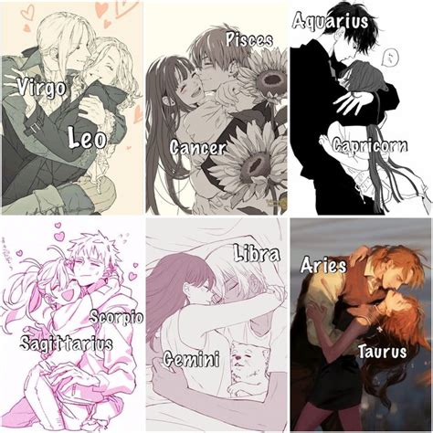 Pin By P On Couple Zodiac Anime Character Zodiac Signs Pictures