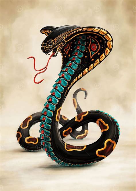 'Cobra Snake Venom Reptile' Poster, picture, metal print, paint by ...