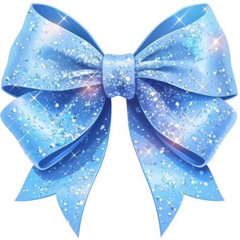 Premium Photo Blue Bow With Snowflakes On White Background Vector