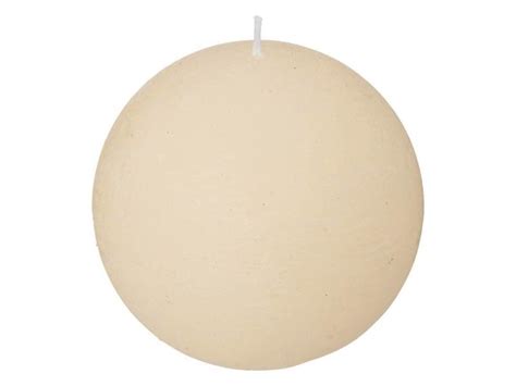 Bougie Boule Olia D10cm Blanc Ivoire Conforama