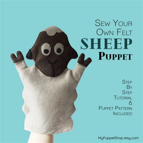 Sheep Puppet Sewing Tutorial DIY Sheep Puppet Felt Pdf Pattern Plushies