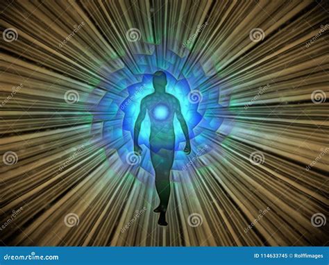 Aura stock abbildung. Illustration von braun, blau, kaleidoskop - 114633745